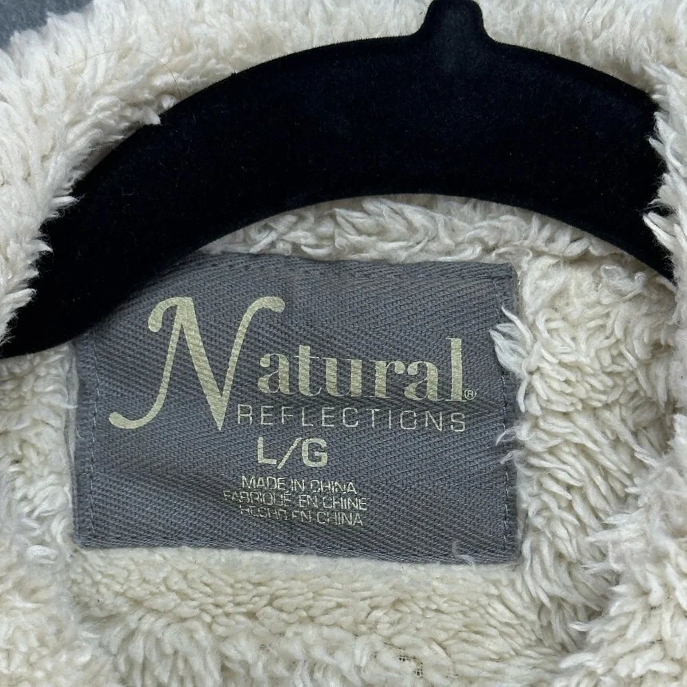 Natural Reflections Bass Pro Shops Corduroy Faux Fur Lined Jacket Brown GUC Larg